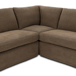 This three-piece sectional is defined by slightly sloping, flared arms and a floor-length slipcover. Finished in a soft, tight weave slipcover for a traditional style. Durable and soft to the touch, Libeco™-sourced linens are artisan-made and free of toxic chemicals. Slipcovered styles are fully removable and machine-washable for easy care Amethyst Home provides interior design, new home construction design consulting, vintage area rugs, and lighting in the Seattle metro area.