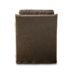 This relaxing glider chair is defined by slightly sloping, flared arms and a floor-length slipcover that's finished in a soft, tight weave for a traditional style Amethyst Home provides interior design, new home construction design consulting, vintage area rugs, and lighting in the Winter Garden metro area.