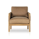 Featuring Navarro Palermo Drift Chair by Four Hands at Amethyst Home. Safari inspiration meets zen aspirations. A cylindrical frame is crafted, smoothed and rounded from solid ash wood. Includes two loose feather-blend cushions covered in subtly distressed thick cut leather in a neutral taupe hue for a monochromatic look. Overall Dimensions: 27.75"w x 34.00". Amethyst Home provides interior design, new home construction design consulting, vintage area rugs, and lighting in the Portland metro area.