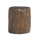 Bring nature inside with a drum-style end table of solid concrete that's been textured to resemble a tree trunk. A smooth, high-polish top balances a heavily textured bottom, and is perfectly sized to keep your favorite book or drink within reach Amethyst Home provides interior design, new home construction design consulting, vintage area rugs, and lighting in the Boston metro area.