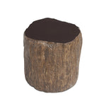 Bring nature inside with a drum-style end table of solid concrete that's been textured to resemble a tree trunk. A smooth, high-polish top balances a heavily textured bottom, and is perfectly sized to keep your favorite book or drink within reach Amethyst Home provides interior design, new home construction design consulting, vintage area rugs, and lighting in the Miami metro area.