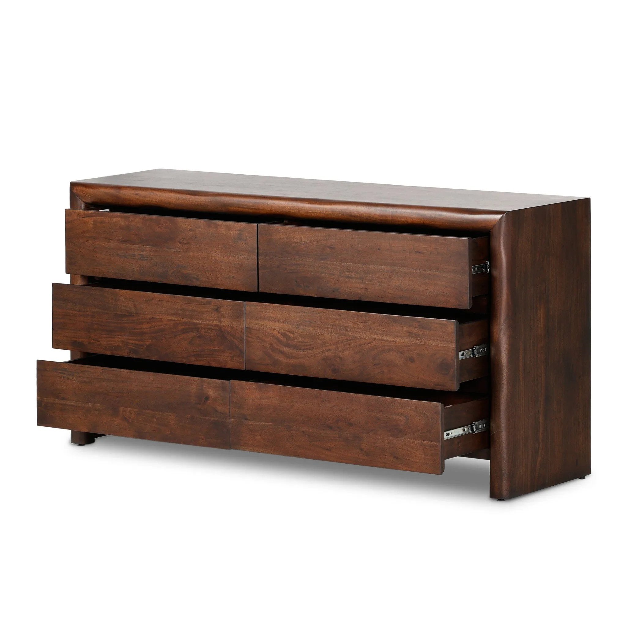 Nigel Rustic Brown Acacia 6 Drawer Dresser Nigel Rustic Brown Acacia 6 Drawer Dresser