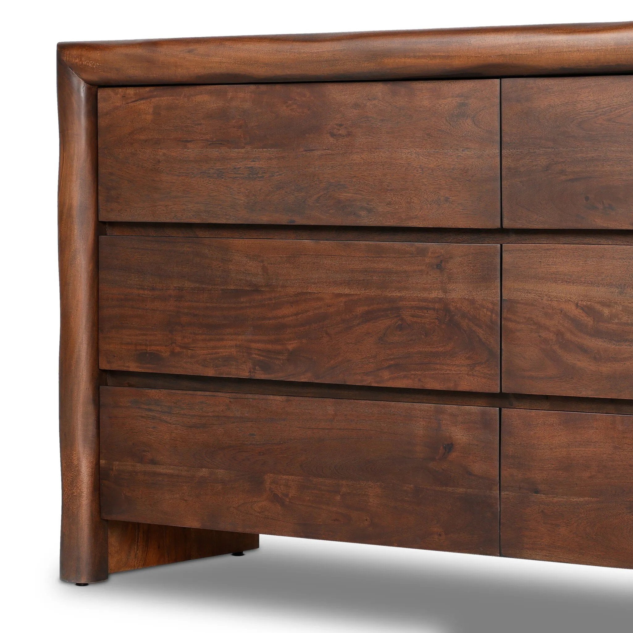 Nigel Rustic Brown Acacia 6 Drawer Dresser Nigel Rustic Brown Acacia 6 Drawer Dresser