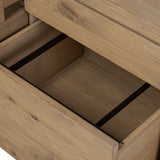 Customization and functionality fuse in a rotating desk of aged smoked oak. With plenty of storage space by way of drawers and cabinetry, a unique L shape and 360-degree mobility offer several orientation options, to comfortably suit a wide range of spaces Amethyst Home provides interior design, new home construction design consulting, vintage area rugs, and lighting in the Winter Garden metro area.