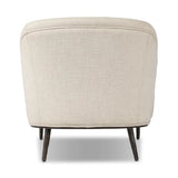 With elements of past eras at play, this updated Deco chaise features a rounded back, sloped arms and a dramatic channel. The iron base and tapered legs support the cushiony seating — built with spring suspensions for long-lasting comfort. Amethyst Home provides interior design, new home construction design consulting, vintage area rugs, and lighting in the Alpharetta metro area.