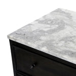 Featuring Odette White Statuario Marble Nightstand by Four Hands at Amethyst Home. Experience luxury and elegance with our Odette White Statuario Marble Nightstand. Made from premium marble, this stunning piece adds a touch of sophistication to any bedroom. Organize your essentials with the included nightstand, while also elevating your space with its int. Amethyst Home provides interior design, new home construction design consulting, vintage area rugs, and lighting in the Los Angeles metro area.