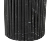 Featuring Oranda Black Marble Round Dining Table by Four Hands at Amethyst Home. Inspired by Italian design, a swirling marble base is scalloped for a linear look with heavy texture, finished with a rounded, bistro-size tabletop of polished black marble.Overall Dimensions: 42.00"w x 42.00"d x 30.00"hWeight : 195.00 lbsMaterials: Solid Marble. Amethyst Home provides interior design, new home construction design consulting, vintage area rugs, and lighting in the Dallas metro area.