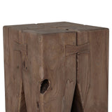 Boldly proportioned, four tiered pillar-style unite with butterfly joints to craft this outdoor end table of solid FSC®-certified teak. Simple design lets the material shine. Cover or store indoors when not in use or during inclement weather Amethyst Home provides interior design, new home construction design consulting, vintage area rugs, and lighting in the Laguna Beach metro area.