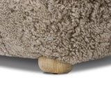 Featuring Oslo Taupe Shearling Ottoman by Four Hands at Amethyst Home. A subtle sweetheart shape paired with beige shearling plays into this ottoman's found object appeal. S-spring suspension offers a comfy place to sit and the shearling upholstery brings depth and vintage vibes throughout. Perfect styled alone or as part of a set for added drama. A de. Amethyst Home provides interior design, new home construction design consulting, vintage area rugs, and lighting in the Salt Lake City metro area.