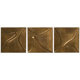 Embossed gold-finished metal catches the light on curved, fluid lines, bringing movement to the wall. Hang in any orientation for easy customization Amethyst Home provides interior design, new home construction design consulting, vintage area rugs, and lighting in the Park City metro area.