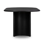 Featuring Paden Aged Black Acacia Dining Table by Four Hands at Amethyst Home. A study in shape. Solid black acacia forms crescent legs and a sprawling oval-shaped tabletop, bringing organic presence to the dining room. Seats 8–10 people.Overall Dimensions: 94.00"w x 42.00"d x 30.00"hWeight : 139.33 lbsMaterials : Thin Acacia Veneer, Solid Acacia. Amethyst Home provides interior design, new home construction design consulting, vintage area rugs, and lighting in the Portland metro area.