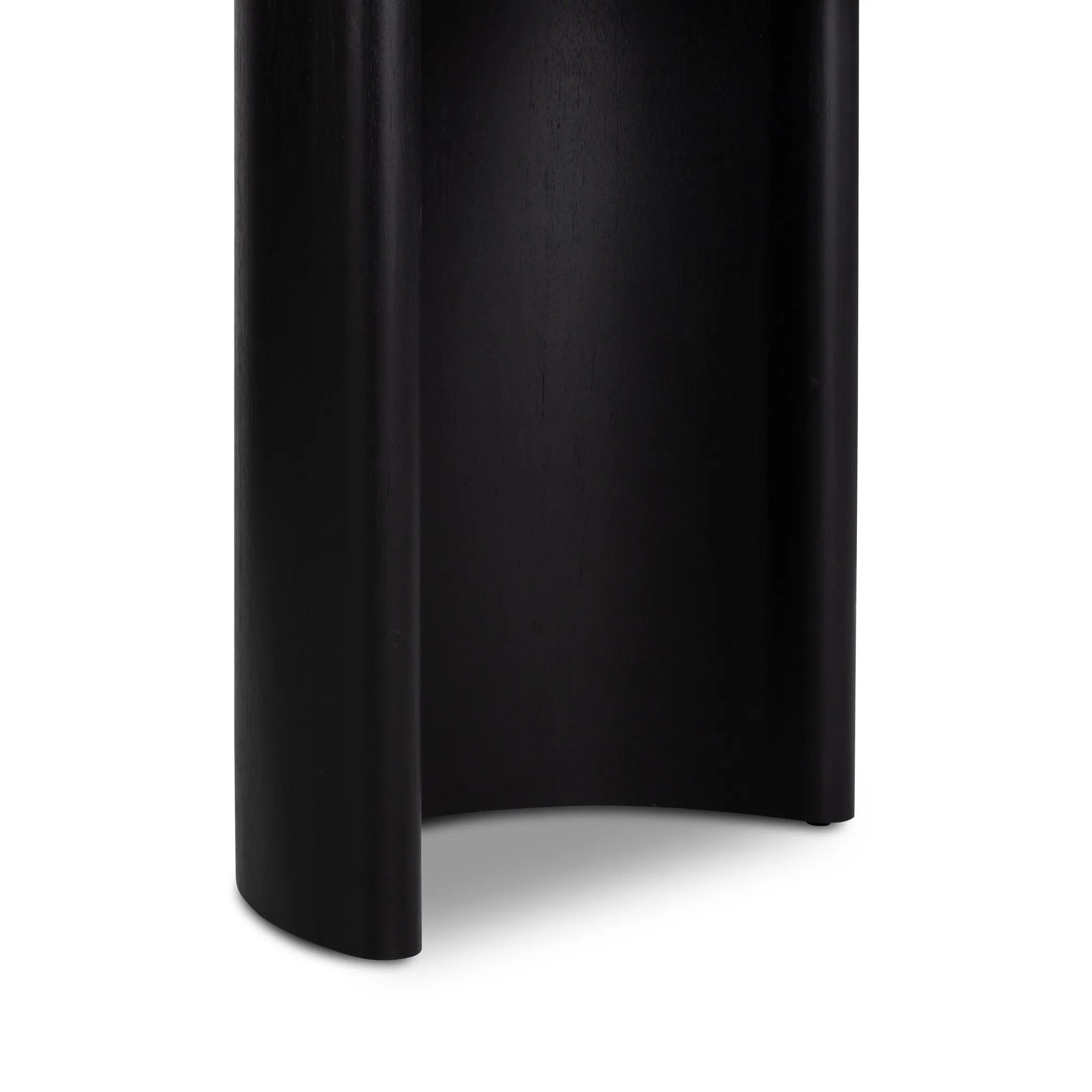 Featuring Paden Aged Black Acacia Dining Table by Four Hands at Amethyst Home. A study in shape. Solid black acacia forms crescent legs and a sprawling oval-shaped tabletop, bringing organic presence to the dining room. Seats 8–10 people.Overall Dimensions: 94.00"w x 42.00"d x 30.00"hWeight : 139.33 lbsMaterials : Thin Acacia Veneer, Solid Acacia. Amethyst Home provides interior design, new home construction design consulting, vintage area rugs, and lighting in the Tampa metro area.