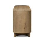 Seasoned worn oak forms curved legs and the cabinets of this sideboard. Generous space for all dining storage needs.As lovers of clean aesthetics at Amethyst, we love the nature inspired Paden Sideboard - Worn Oak Veneer. This item pairs well with other brands such as Surya and is perfect for loft homes Amethyst Home provides interior design, new home construction design consulting, vintage area rugs, and lighting in the Charlotte metro area.