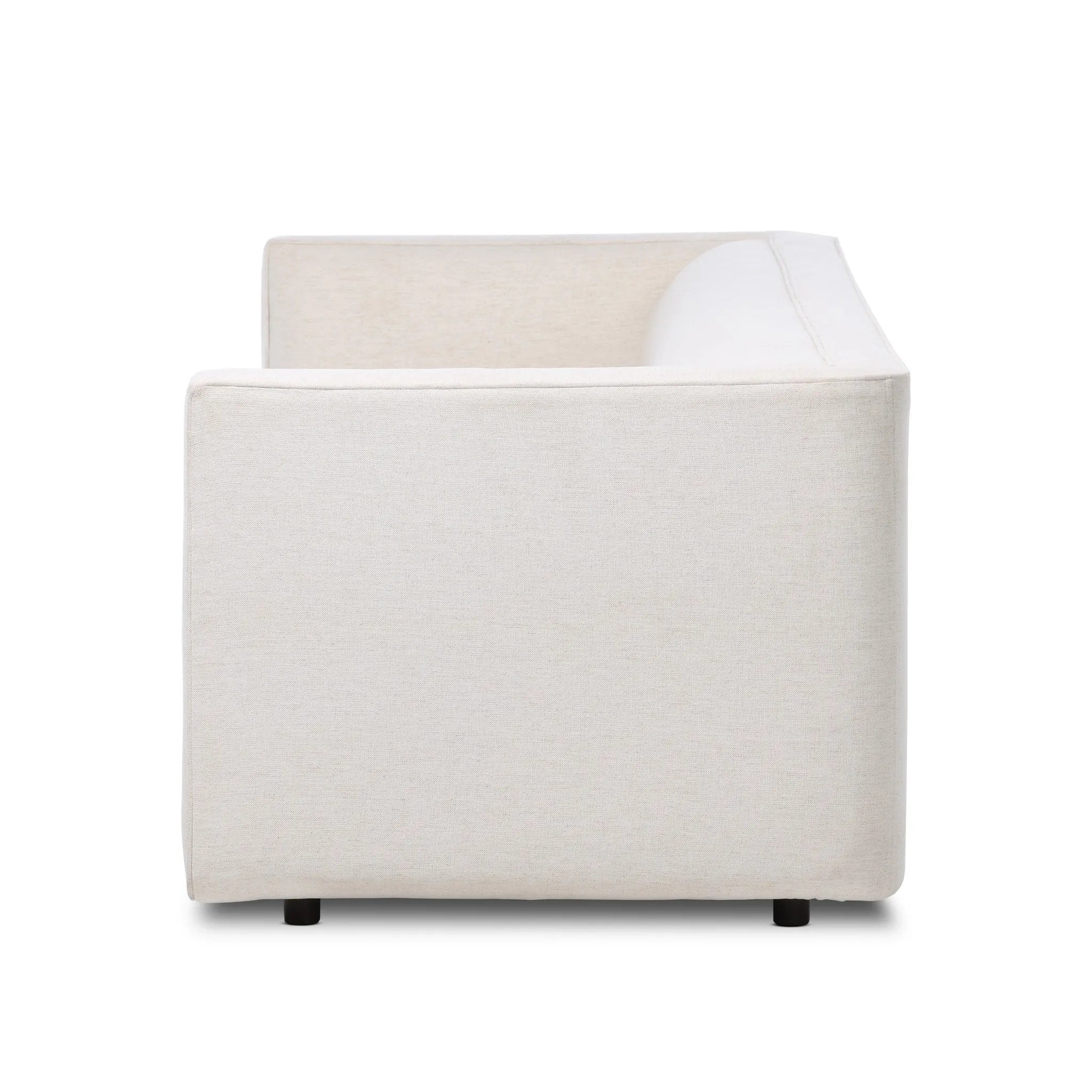 Featuring Phillip Crypton Nomad Snow Sofa by Four Hands at Amethyst Home. Style meets substance in this olive cotton-blend sofa. Blind stitching along the seat and back cushions create a polished complement to the heritage frame. The slight pronounced seat cushion creates an illusion of being loose, but is actually a fixed cushion with expert tailoring. A . Amethyst Home provides interior design, new home construction design consulting, vintage area rugs, and lighting in the Scottsdale metro area.