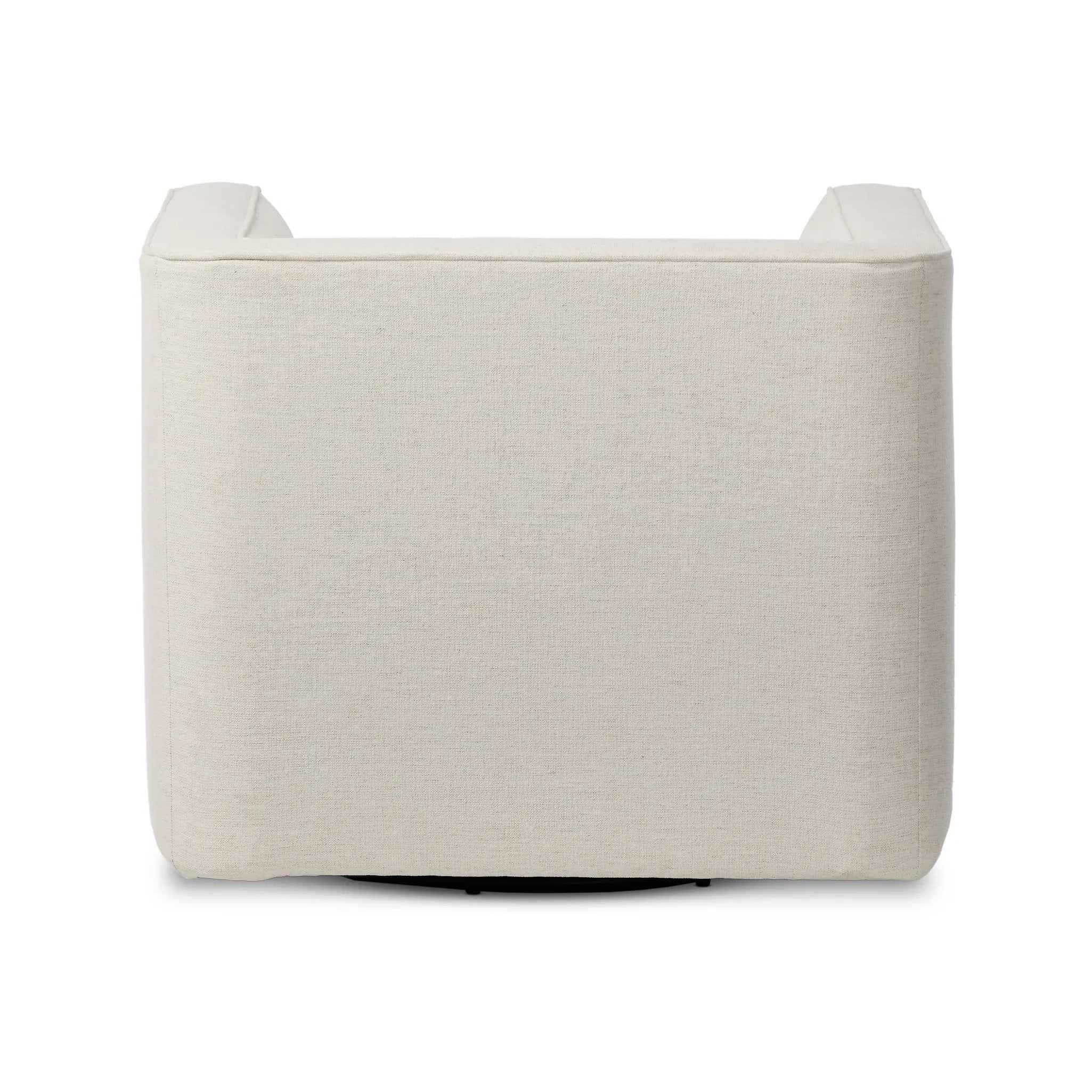 Featuring Phillip Crypton Nomad Snow Swivel Chair by Four Hands at Amethyst Home. Style meets substance in this olive cotton-blend swivel chair. Blind stitching along the seat and back cushions create a polished complement to the heritage frame. The slight pronounced seat cushion creates an illusion of being loose, but is actually a fixed cushion with expe. Amethyst Home provides interior design, new home construction design consulting, vintage area rugs, and lighting in the Alpharetta metro area.