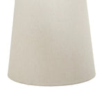 Give your space a sleek look with a Japanese-inspired overscale tapered linen shade suspended by a black fabric cord Amethyst