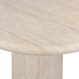 A simple double pedestal silhouette designed to let the material shine. This outdoor dining table features textured sand concrete meant to resemble the variance of natural stone, with a marbled look that's unique to each piece. Cover or store indoors during inclement weather and when not in use Amethyst Home provides interior design, new home construction design consulting, vintage area rugs, and lighting in the Austin metro area.