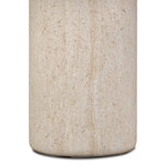 A simple double pedestal silhouette designed to let the material shine. This outdoor dining table features textured sand concrete meant to resemble the variance of natural stone, with a marbled look that's unique to each piece. Cover or store indoors during inclement weather and when not in use Amethyst Home provides interior design, new home construction design consulting, vintage area rugs, and lighting in the Dallas metro area.