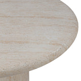 A simple pedestal shape lets the material do the talking on this outdoor dining table. Textured sand concrete resembles natural stone, with lots of natural texture and a beautiful, marble look. Cover or store indoors during inclement weather and when not in use Amethyst Home provides interior design, new home construction design consulting, vintage area rugs, and lighting in the Houston metro area.