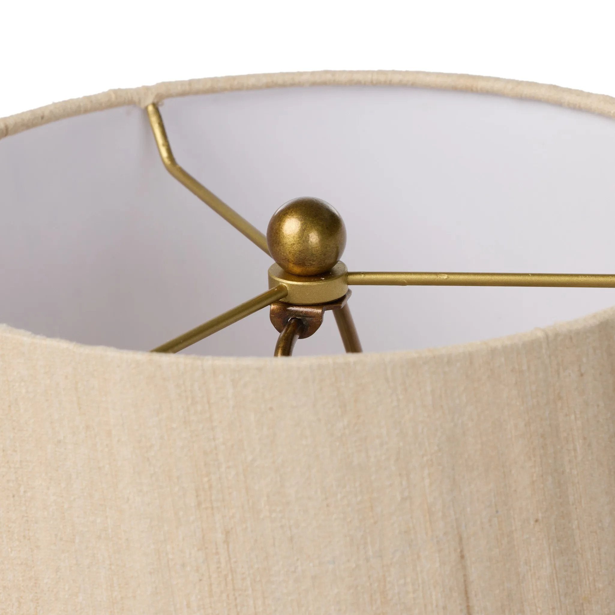 A large ceramic base with a speckled glossy finish supports a scalloped pure silk shade with fluid curves — a look that's instantly soft and bold Amethyst Home provides interior design, new home construction design consulting, vintage area rugs, and lighting in the Calabasas metro area.