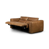 A modern take on the classic recliner. Customize your comfort level with the push of hidden buttons with pieces in our Power Motion collection. Sectional features wide arms with a medium to supportive sit and seat height, plus an adjustable headrest. Zero-clearance design means the sectional can be placed up against a wall. Amethyst Home provides interior design, new home construction design consulting, vintage area rugs, and lighting in the Scottsdale metro area.
