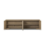 As lovers of luxe design at Amethyst, we love the warm modern inspired Ramos Media Console - Bleached Oak Veneer. This item pairs well with other brands such as Cisco Home and is perfect for modern homes Amethyst Home provides interior design, new home construction design consulting, vintage area rugs, and lighting in the Nashville metro area.