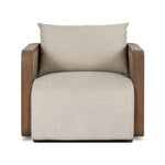 Softness is the story of this mixed material outdoor chair. With thick, sink-in cushioning and a loose pillow on the seatback, the silhouette comes together with a barrel-shaped, FSC®-certified teak frame featuring a crosshatch cane panel. Cover or store inside during inclement weather and when not in use. Amethyst Home provides interior design, new home construction design consulting, vintage area rugs, and lighting in the Newport Beach metro area.