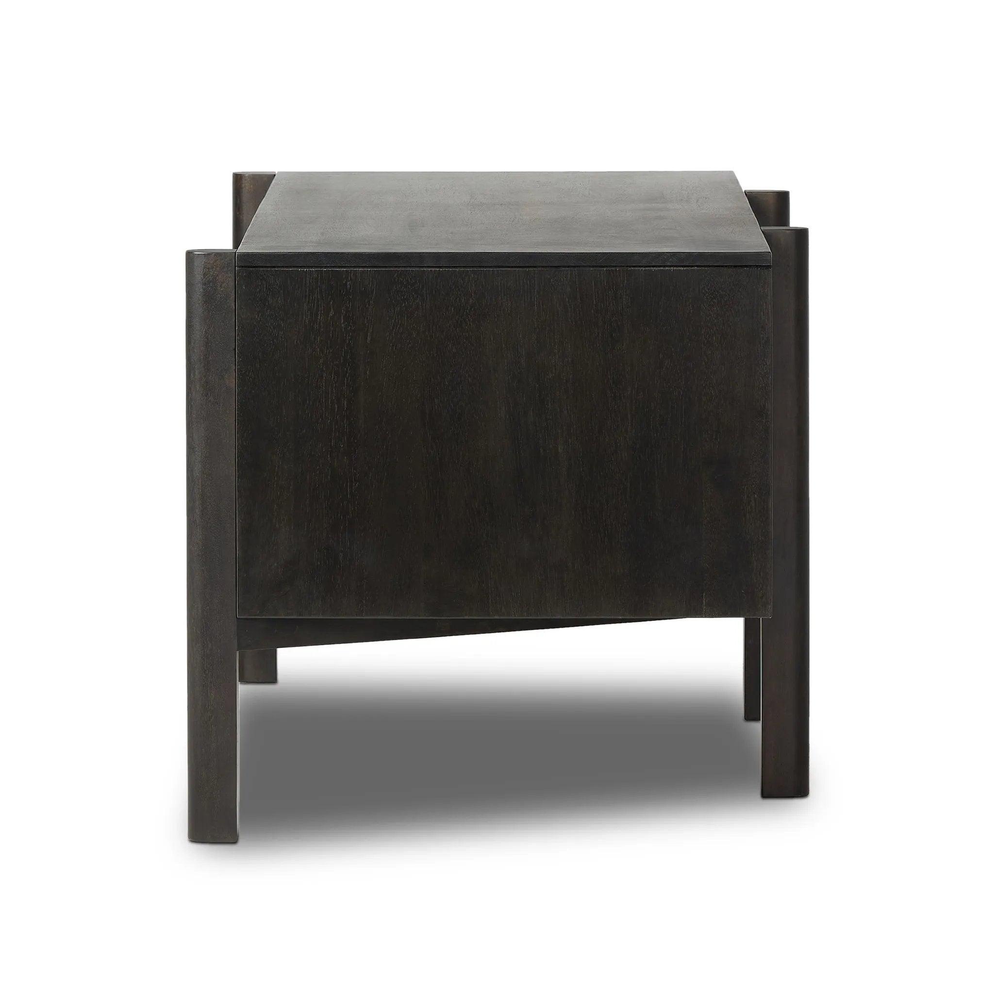 Featuring Reza Worn Black Parawood Desk by Four Hands at Amethyst Home. A storage-driven desk made from solid acacia and finished in a distressed black. Twist-lock metal hardware adds a clever finishing touch.Overall Dimensions: 70.00"w x 32.00"d x 30.25"hWeight : 194.12 lbsMaterials: Solid Parawood, Solid Acacia, Brass. Amethyst Home provides interior design, new home construction design consulting, vintage area rugs, and lighting in the Des Moines metro area.