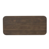 Crafted of solid mango with a washed taupe finish, this stately, rectangular dining table features a square motif coursing its silhouette: two squared pillar legs constructed of rounded panels which appear to float. Amethyst Home provides interior design, new home construction design consulting, vintage area rugs, and lighting in the Tampa metro area.