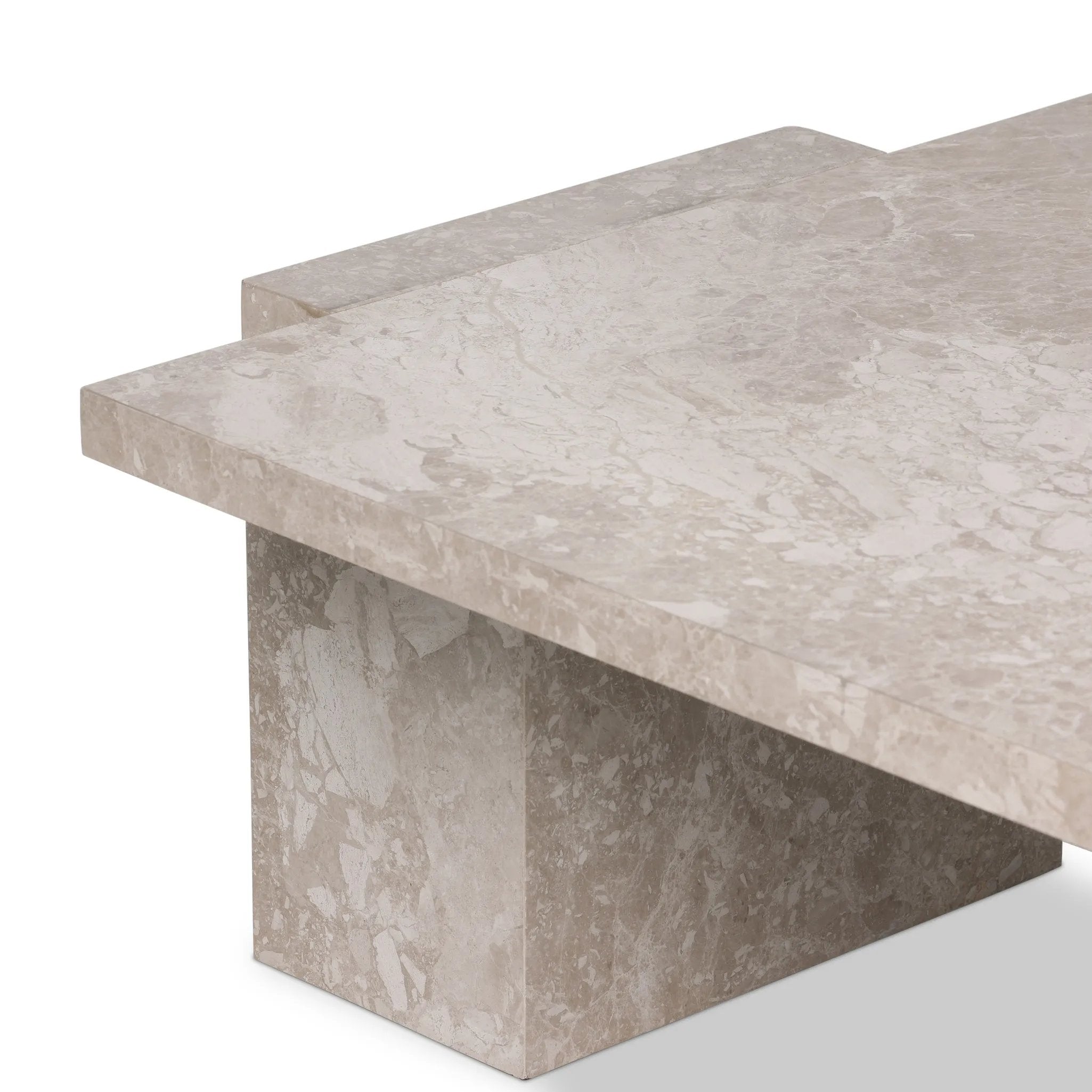 Featuring Romano Lunar Marble Coffee Table by Four Hands at Amethyst Home. Solid marble sheets are laminated to create cubed cradle bases for a thick-cut tabletop. Heavy veining and natural swirls speak to the nature of marble, with each piece being entirely unique.Overall Dimensions: 61.00"w x 31.00"d x 16.00"hWeight : 274.52 lbsMaterials: Solid Marble. Amethyst Home provides interior design, new home construction design consulting, vintage area rugs, and lighting in the Tampa metro area.