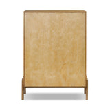 Amber-finished oak forms a clean silhouette for six spacious drawers with iron hardware wrapped in black top-grain leather. This item has been modified to comply with the STURDY Act. See a full list of modified products and data changes in the “STURDY Act” file in the Downloads section below Amethyst Home provides interior design, new home construction design consulting, vintage area rugs, and lighting in the Nashville metro area.