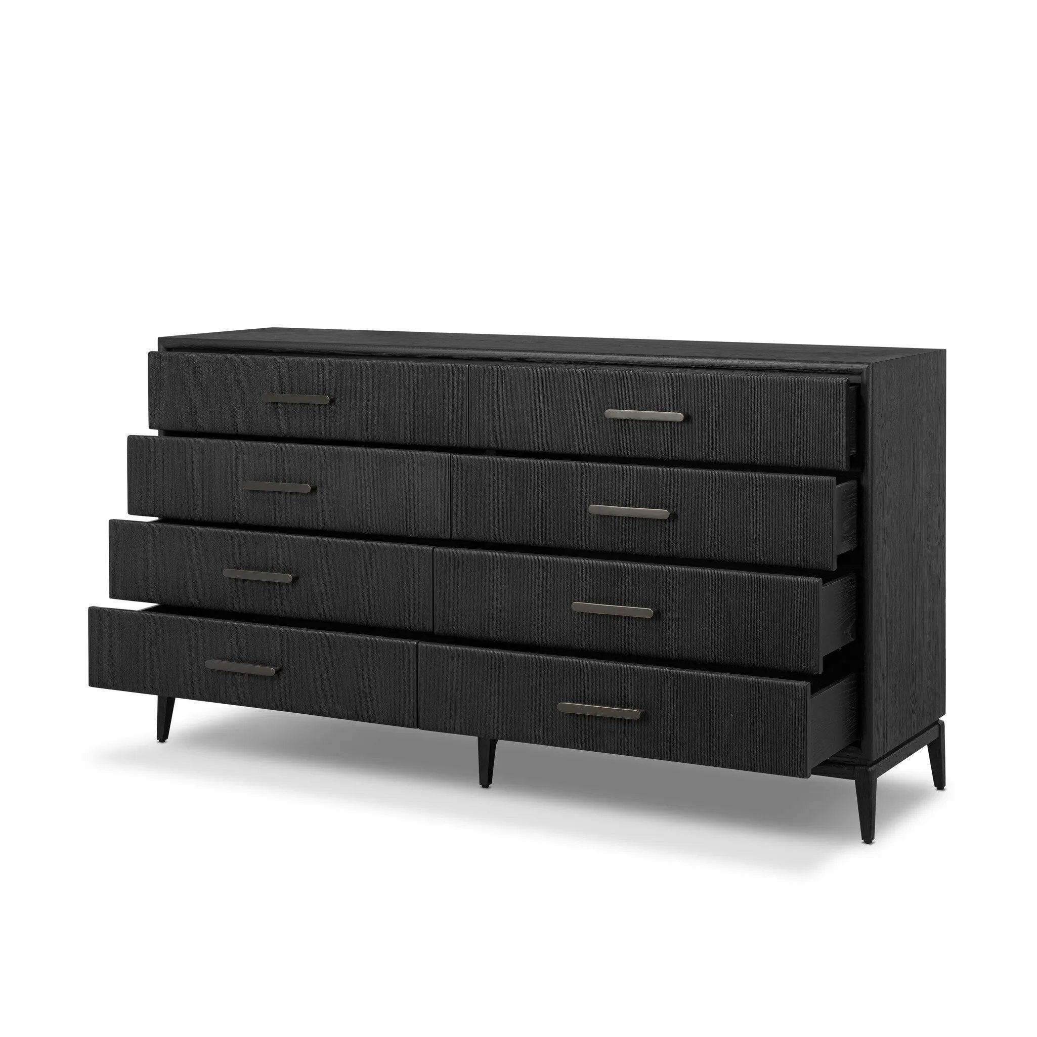 Rosenell 8 Drawer Dresser - Black Oak Veneer