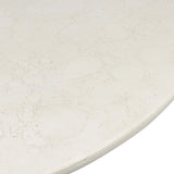 A play in proportion, simple shaping puts the focus on the texture of cast concrete. Three pedestal legs anchor the bullnose-edge top of this outdoor dining table. Cover or store indoors when not in use or during inclement weather Amethyst Home provides interior design, new home construction design consulting, vintage area rugs, and lighting in the Omaha metro area.