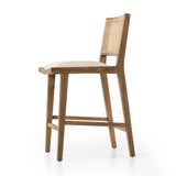 Featuring Sage Savile Flax Bar + Counter Stool by Four Hands at Amethyst Home. Mixed materials make the chair. Solid natural beech wood features a natural cane back for extra texture, while a butterscotch-finished faux leather seat serves total comfort.BarOverall Dimensions: 20.50"w x 23.00"d x 42.50"hWeight: 22.05 lbsCounterOverall Dimensions: 20.50"w x 23. Amethyst Home provides interior design, new home construction design consulting, vintage area rugs, and lighting in the Calabasas metro area.