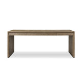 This desk’s simple frame showcases warm brown solid oak with an oyster cut grid pattern on the top and sides. Three drawers create space for office supplies and more.As fans of luxe aesthetics at Amethyst, we love the warm modern inspired Salta Desk - Brown Oak Thick Veneer. Amethyst Home provides interior design, new home construction design consulting, vintage area rugs, and lighting in the Salt Lake City metro area.