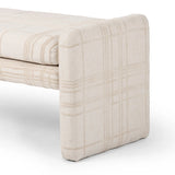 Featuring Serena Sheffield Ivory Accent Bench by Four Hands at Amethyst Home. A traditional ivory fabric with a classic box pattern covers a long, sophisticated dining bench.Overall Dimensions: 70.00"w x 18.00"d x 19.00"hWeight : 48.50 lbsMaterials: 100% Polyester, Poplar Plywood, 90% Polyurethane Foam Pad, 10% Polyester Fiber Batting. Amethyst Home provides interior design, new home construction design consulting, vintage area rugs, and lighting in the Miami metro area.