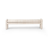 Featuring Serena Sheffield Ivory Accent Bench by Four Hands at Amethyst Home. A traditional ivory fabric with a classic box pattern covers a long, sophisticated dining bench.Overall Dimensions: 70.00"w x 18.00"d x 19.00"hWeight : 48.50 lbsMaterials: 100% Polyester, Poplar Plywood, 90% Polyurethane Foam Pad, 10% Polyester Fiber Batting. Amethyst Home provides interior design, new home construction design consulting, vintage area rugs, and lighting in the Seattle metro area.