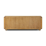 Blending modern design with classic features, this dresser is at once soft and bold. Set low to the ground on rounded feet, the dresser has prominent rounded corners that emphasize its smooth finish. Crafted from solid warm oak and veneers with push-latch hardware for a clean front Amethyst Home provides interior design, new home construction design consulting, vintage area rugs, and lighting in the Dallas metro area.