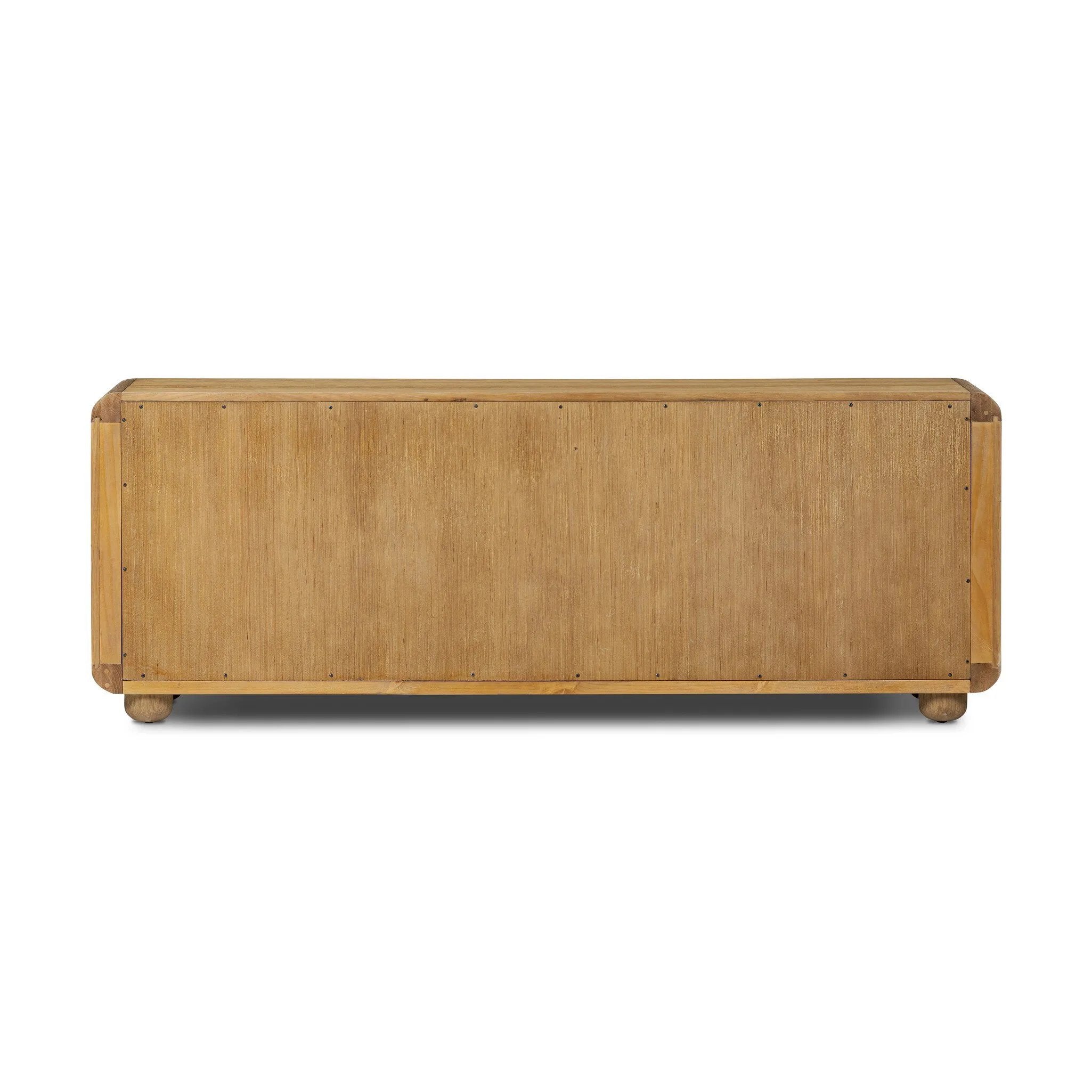 Blending modern design with classic features, this dresser is at once soft and bold. Set low to the ground on rounded feet, the dresser has prominent rounded corners that emphasize its smooth finish. Crafted from solid warm oak and veneers with push-latch hardware for a clean front Amethyst Home provides interior design, new home construction design consulting, vintage area rugs, and lighting in the Dallas metro area.