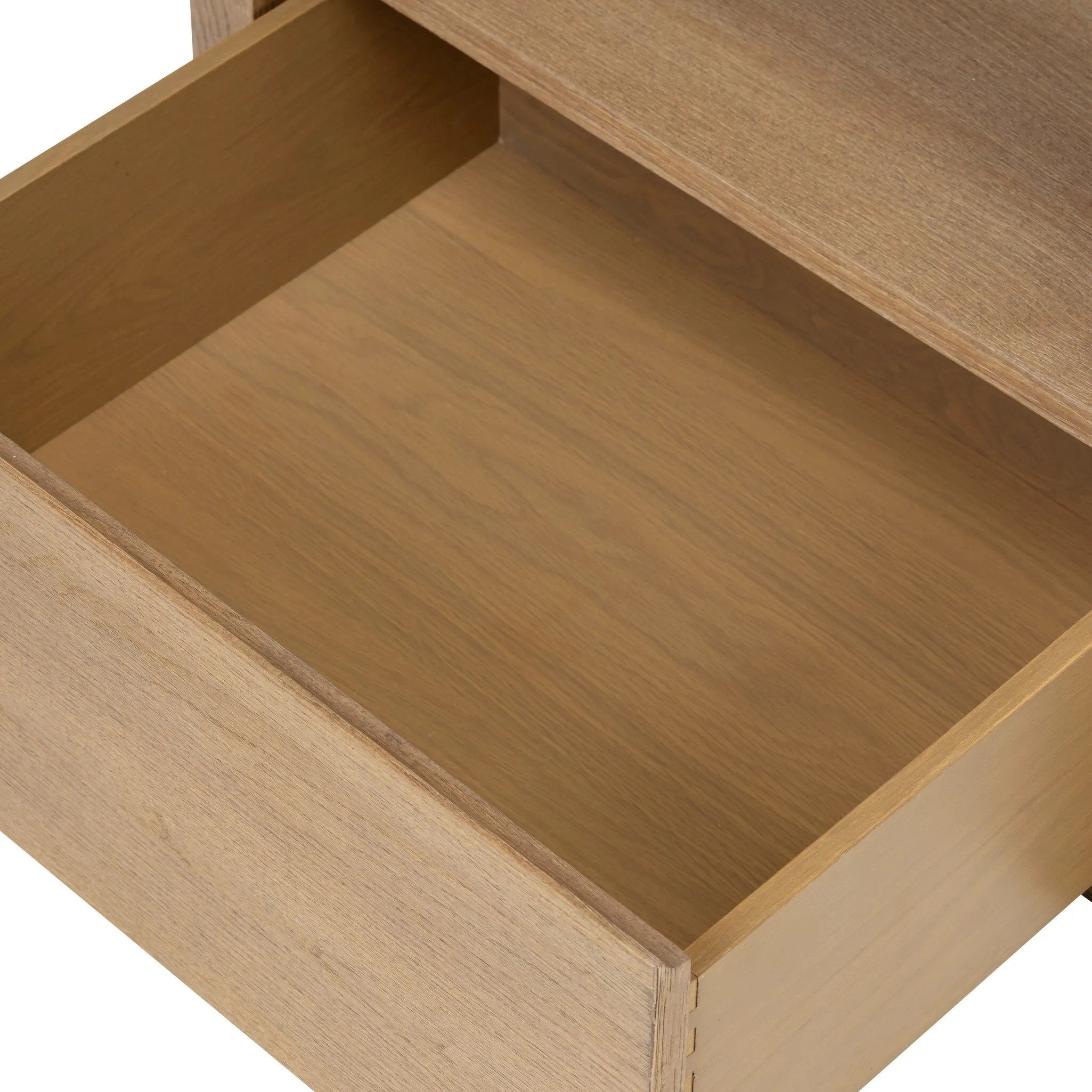 Bring bonus storage and a light look to the living space. Made from sandy oak and clear tempered glass with a single drawer, shelving beneath the glass doubles as a shadowbox or an extra display surface.As lovers of clean materials at Amethyst, we love the designer inspired Shiloh End Table - Tempered Glass. Amethyst Home provides interior design, new home construction design consulting, vintage area rugs, and lighting in the Park City metro area.