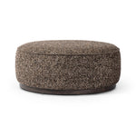 Featuring Sinclair Ivan Granite Large Round Ottoman by Four Hands at Amethyst Home. This large, round ottoman adds a hip retro vibe as a coffee table or extra seating. Covered in a soft cotton/poly/acrylic blend with lows and highs throughout for added depth and texture.Overall Dimensions: 36.00"w x 36.00"d x 14.50"hWeight : 26.46 lbsMaterials: 60% Acrylic, 33. Amethyst Home provides interior design, new home construction design consulting, vintage area rugs, and lighting in the Boston metro area.