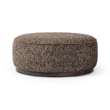 Featuring Sinclair Ivan Granite Large Round Ottoman by Four Hands at Amethyst Home. This large, round ottoman adds a hip retro vibe as a coffee table or extra seating. Covered in a soft cotton/poly/acrylic blend with lows and highs throughout for added depth and texture.Overall Dimensions: 36.00"w x 36.00"d x 14.50"hWeight : 26.46 lbsMaterials: 60% Acrylic, 33. Amethyst Home provides interior design, new home construction design consulting, vintage area rugs, and lighting in the Boston metro area.