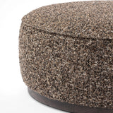 Featuring Sinclair Ivan Granite Large Round Ottoman by Four Hands at Amethyst Home. This large, round ottoman adds a hip retro vibe as a coffee table or extra seating. Covered in a soft cotton/poly/acrylic blend with lows and highs throughout for added depth and texture.Overall Dimensions: 36.00"w x 36.00"d x 14.50"hWeight : 26.46 lbsMaterials: 60% Acrylic, 3. Amethyst Home provides interior design, new home construction design consulting, vintage area rugs, and lighting in the Houston metro area.