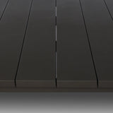 A Parsons-style outdoor dining table is defined by heavy proportions and angled, over-scaled legs. Crafted from bronze finished metal for a material statement. Cover or store indoors during inclement weather and when not in use.As lovers of wabi sabi materials at Amethyst, we love the nature inspired Soho Outdoor Metal Dining Table 86". Amethyst Home provides interior design, new home construction design consulting, vintage area rugs, and lighting in the Alpharetta metro area.