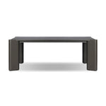 A Parsons-style outdoor dining table is defined by heavy proportions and angled, over-scaled legs. Crafted from bronze finished metal for a material statement. Cover or store indoors during inclement weather and when not in use.As lovers of wabi sabi materials at Amethyst, we love the nature inspired Soho Outdoor Metal Dining Table 86". Amethyst Home provides interior design, new home construction design consulting, vintage area rugs, and lighting in the Tampa metro area.