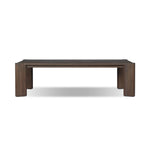 This Parsons-style outdoor dining table is defined by heavy proportions and over-scaled angled legs. Crafted from reclaimed wood and finished with a heritage brown stain to showcase natural cracks and patches for added character. Cover or store indoors during inclement weather and when not in use Amethyst Home provides interior design, new home construction design consulting, vintage area rugs, and lighting in the Des Moines metro area.