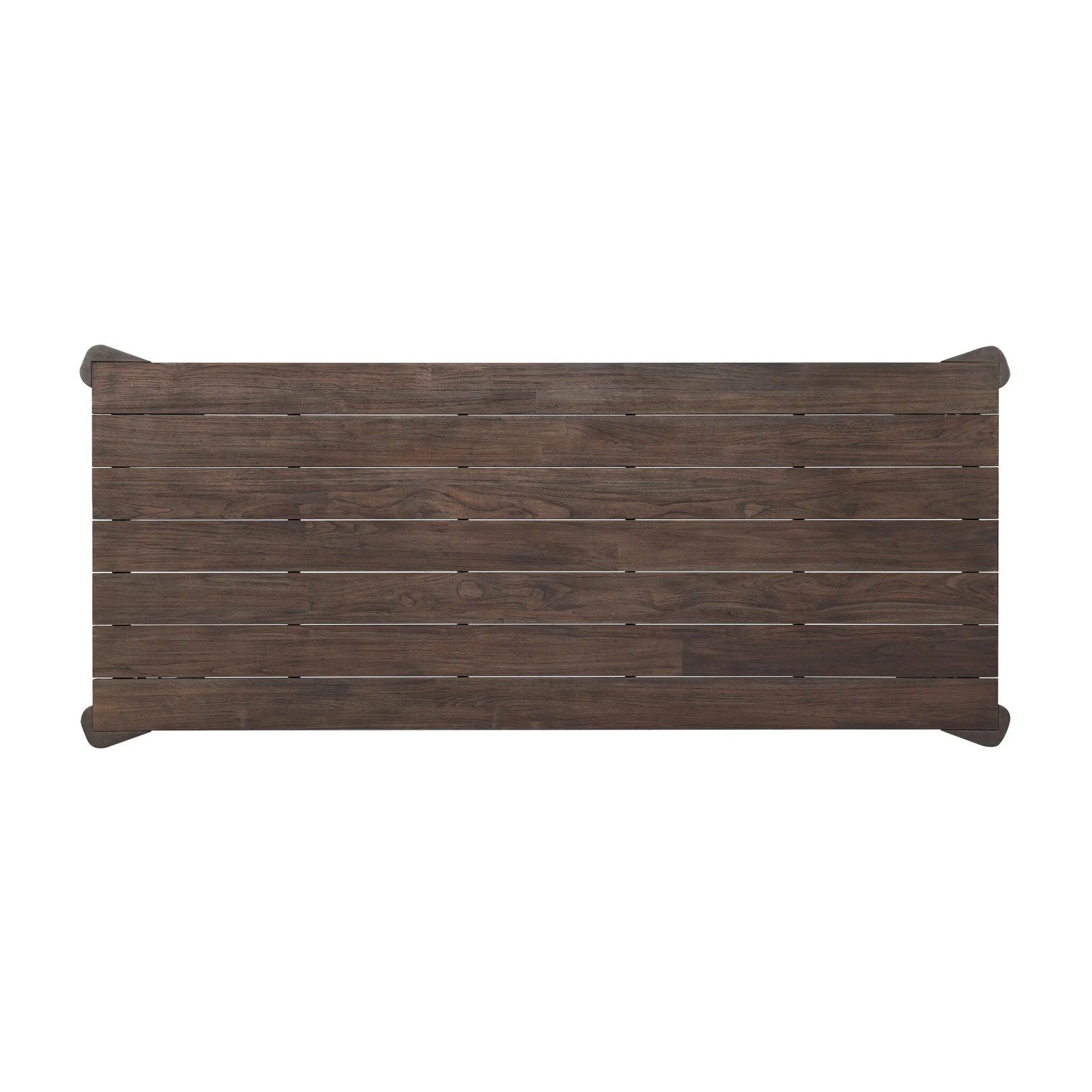 This Parsons-style outdoor dining table is defined by heavy proportions and over-scaled angled legs. Crafted from reclaimed wood and finished with a heritage brown stain to showcase natural cracks and patches for added character. Cover or store indoors during inclement weather and when not in use Amethyst Home provides interior design, new home construction design consulting, vintage area rugs, and lighting in the Newport Beach metro area.