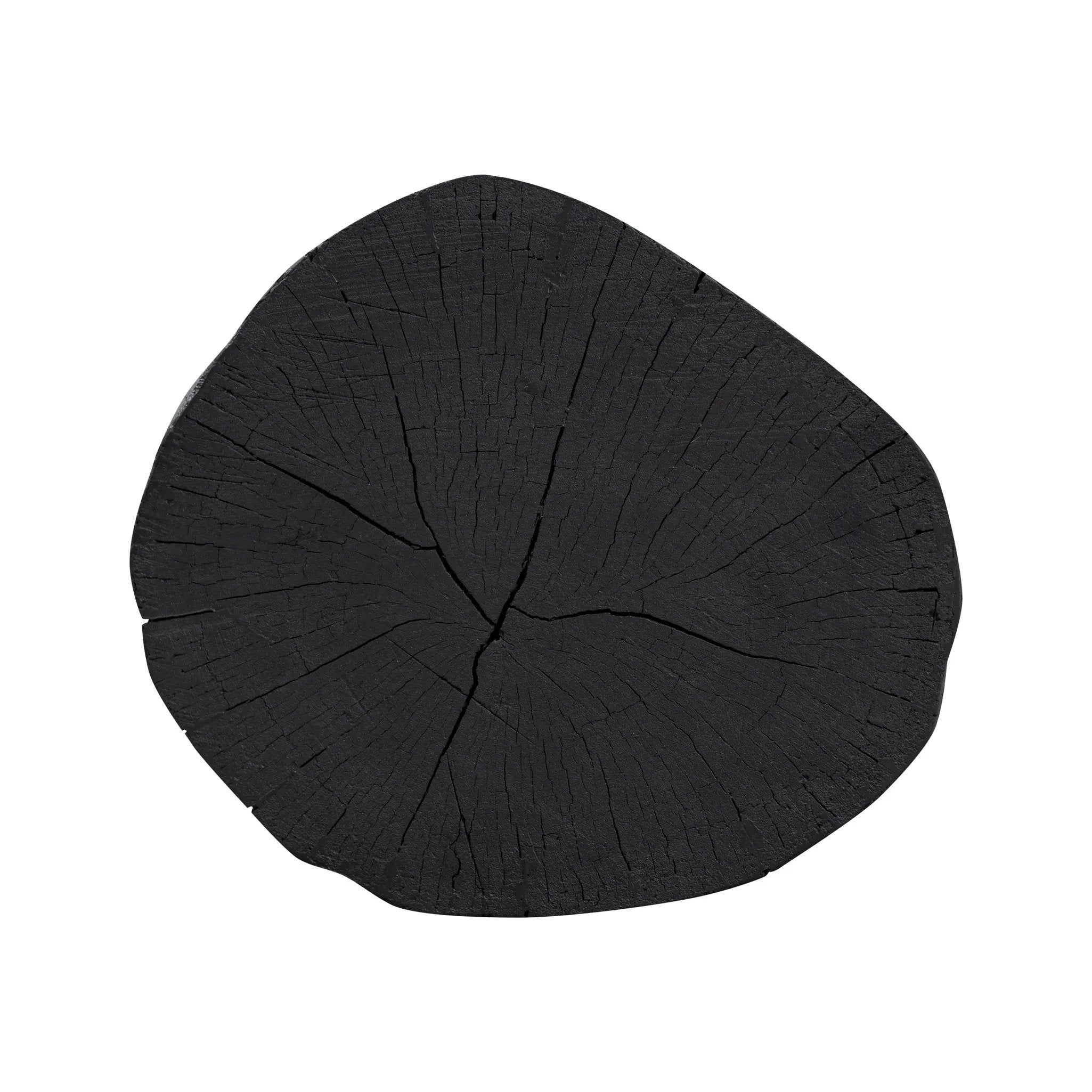 Ground any room with a style inspired by the beautiful simplicity of nature. Made of black-finished resin, the form for this special piece is molded from a tree trunk, then cast in resin to recreate the same shape and texture of the trunk — talk about a true statement piece Amethyst Home provides interior design, new home construction design consulting, vintage area rugs, and lighting in the Dallas metro area.