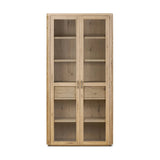 Display solo or create classic cabinetry with side-by-side multiples. This smoked oak cabinet has two drawers and multiple shelves, making a welcoming combination of open and closed storage Amethyst Home provides interior design, new home construction design consulting, vintage area rugs, and lighting in the Park City metro area.