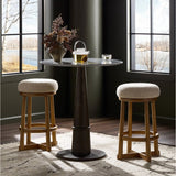 Featuring Staria Saxon Sand Swivel Stool by Four Hands at Amethyst Home. Perfectly sized for the counter, a 360-degree swivel stool pairs a warm oak frame with sand seating in a chunky basketweave. Tapered legs meet a crossed base ties it all together. Overall Dimensions: 18.25"w x 18.25"d x 27.50"h. Amethyst Home provides interior design, new home construction design consulting, vintage area rugs, and lighting in the Boston metro area.